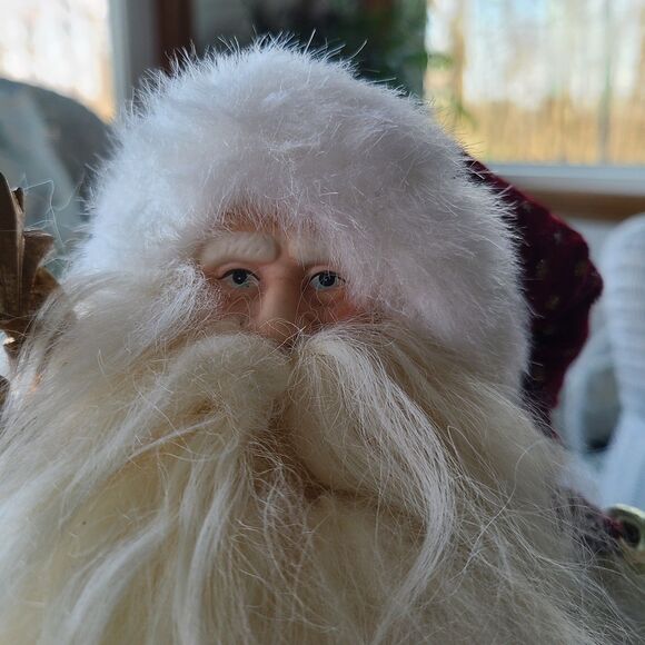 Vintage Old World Father Christmas Kris Kringle Santa Claus Figurine Tree Topper - Picture 2 of 10